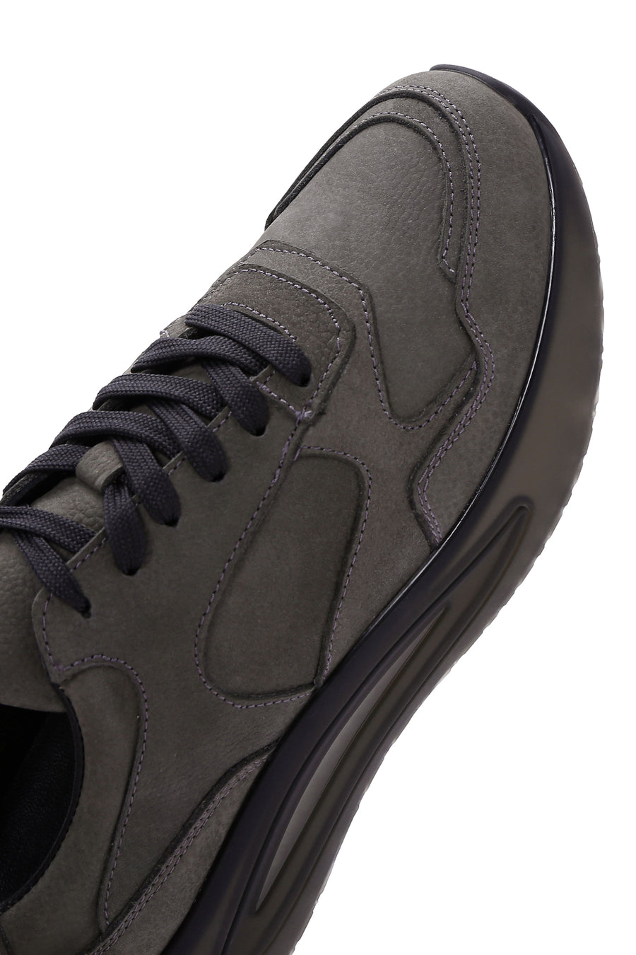 Men's Gray Nubuck Leather Sneaker