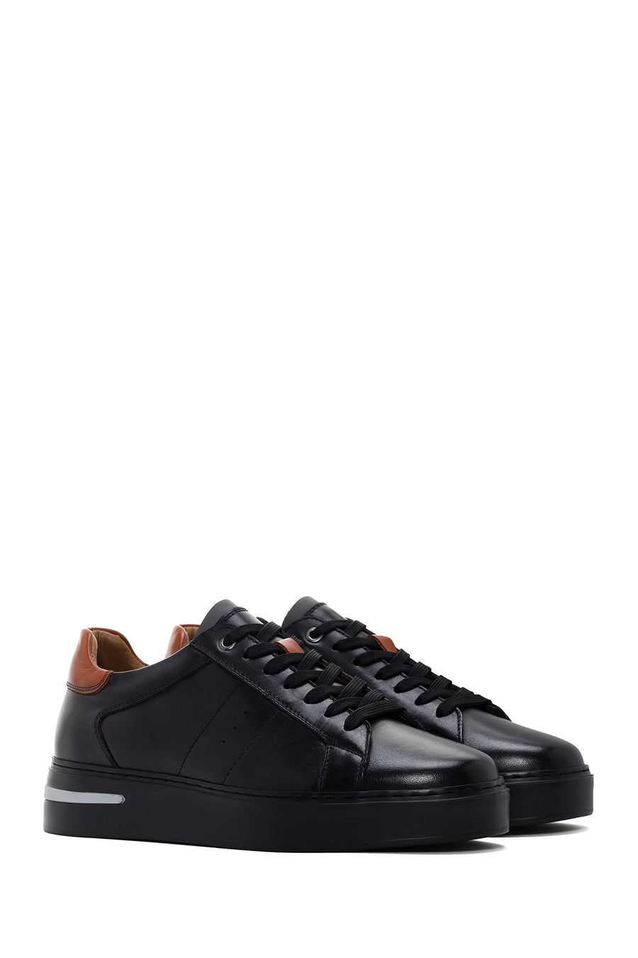 Men's Black Leather Sneaker
