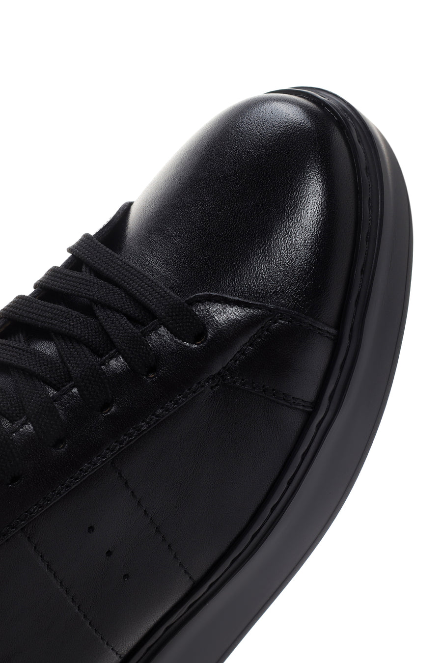 Men's Black Leather Sneaker
