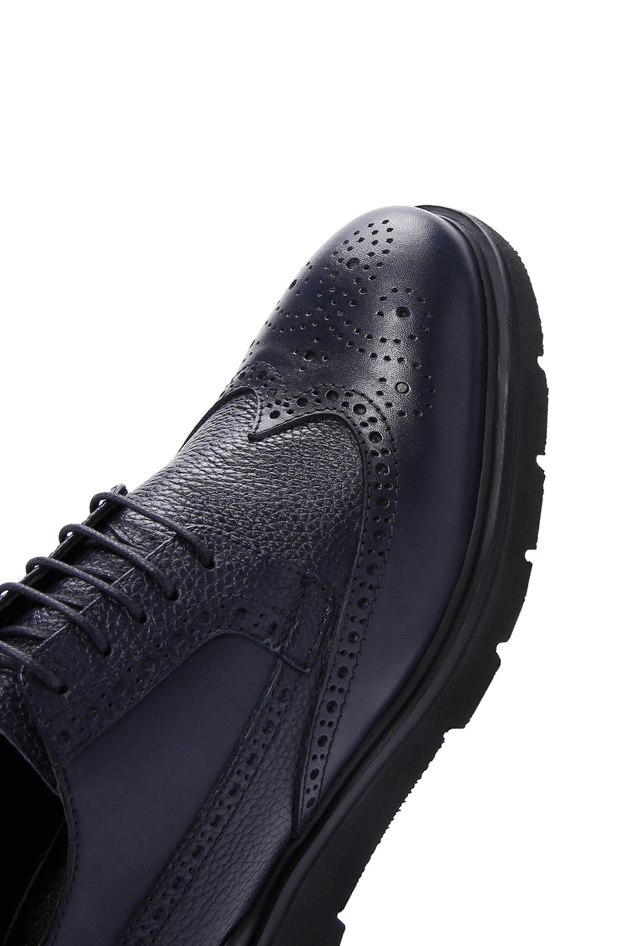 Men's Navy Blue Leather Casual Shoes