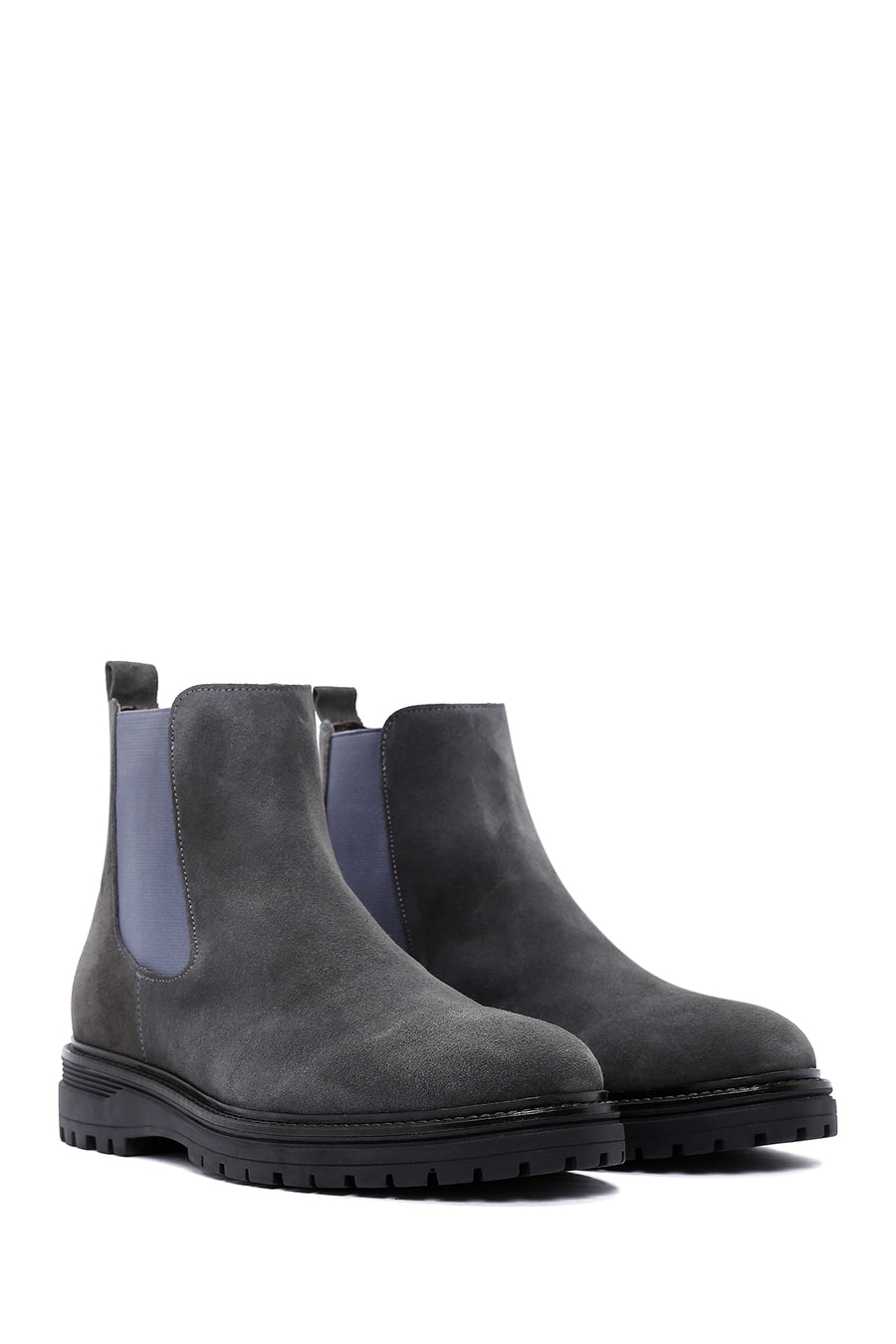 Men's Anthracite Suede Leather Chelsea Boots