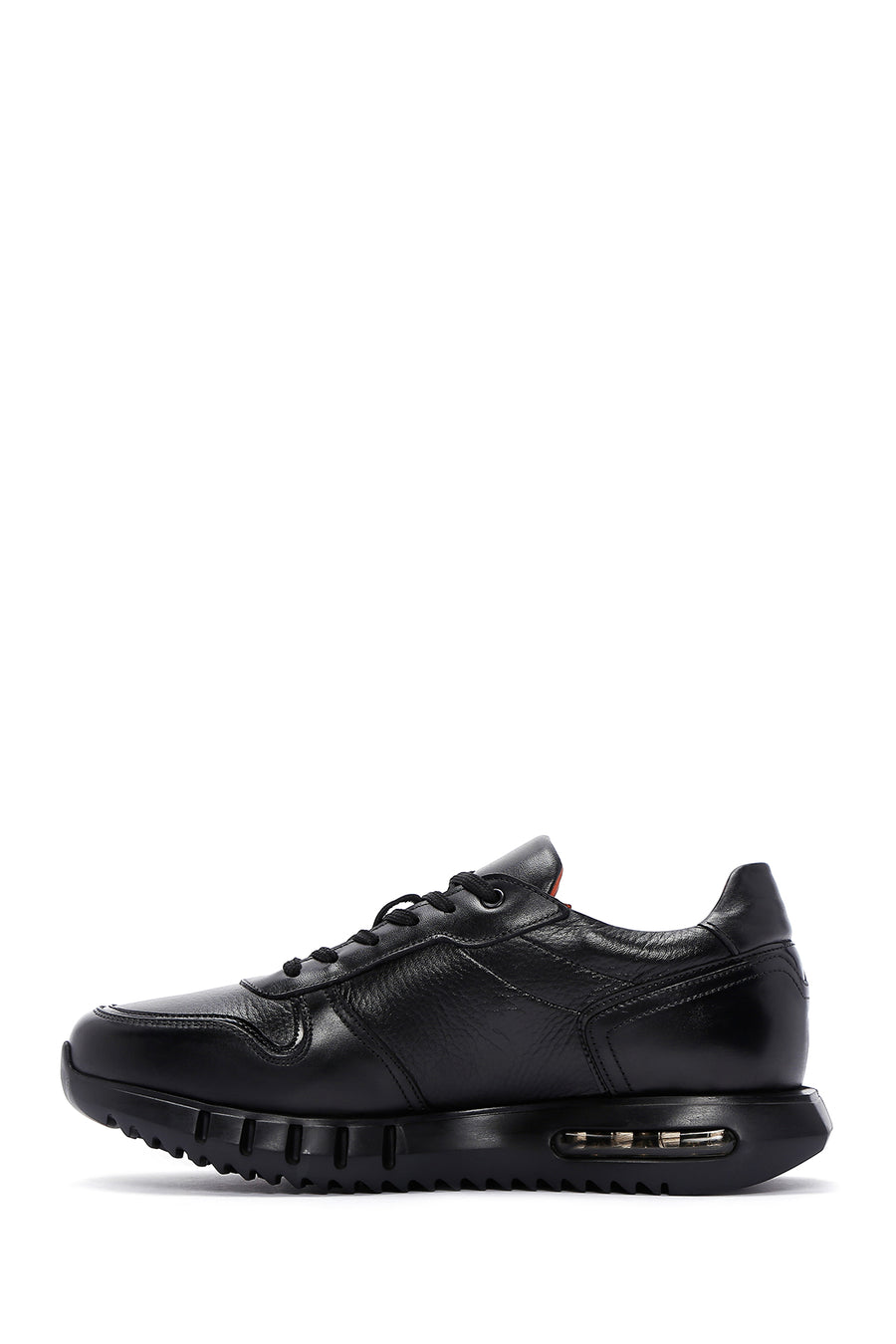 Men's Black Leather Sneaker
