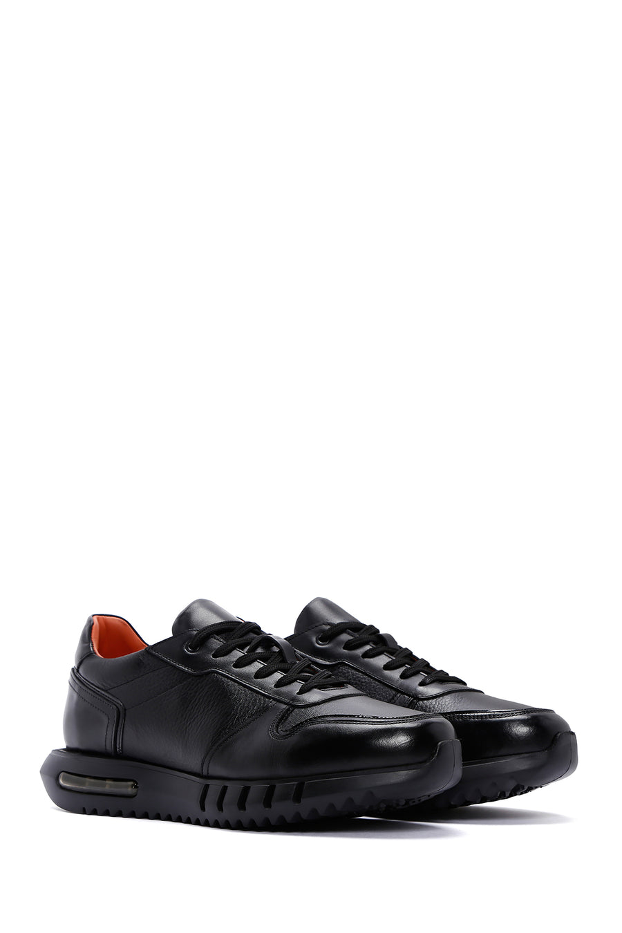 Men's Black Leather Sneaker