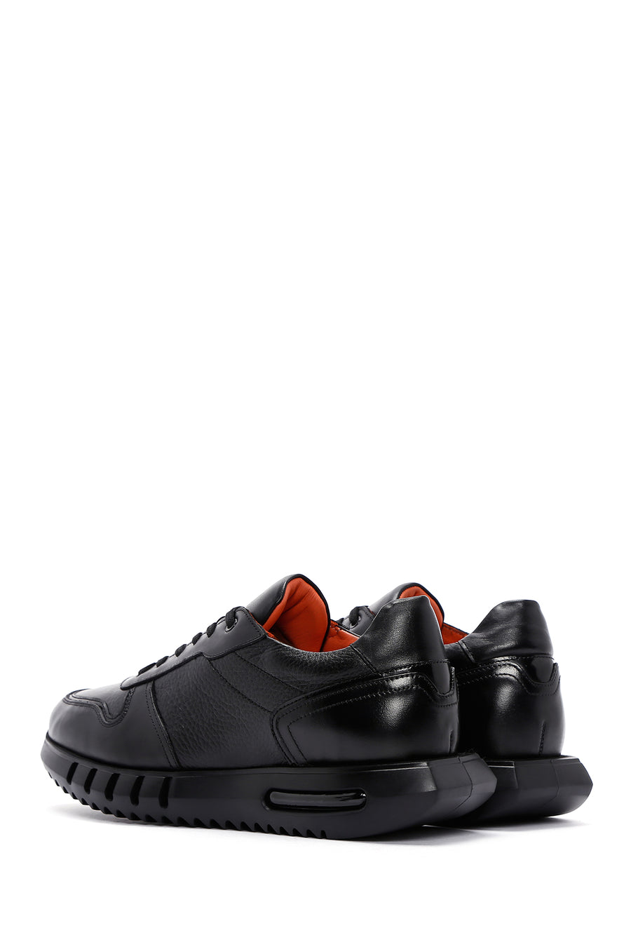 Men's Black Leather Sneaker