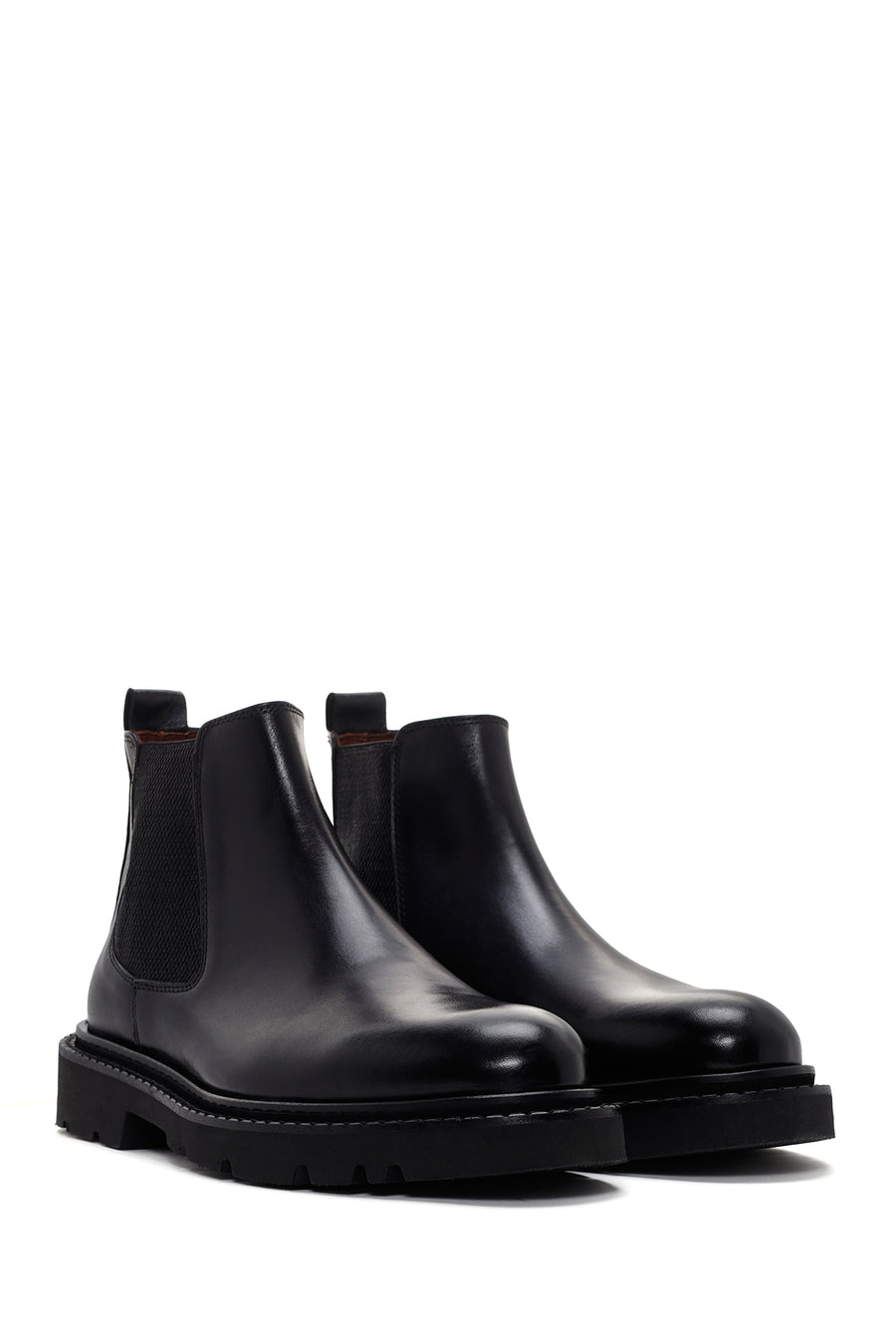 Men's Black Chelsea Leather Boots