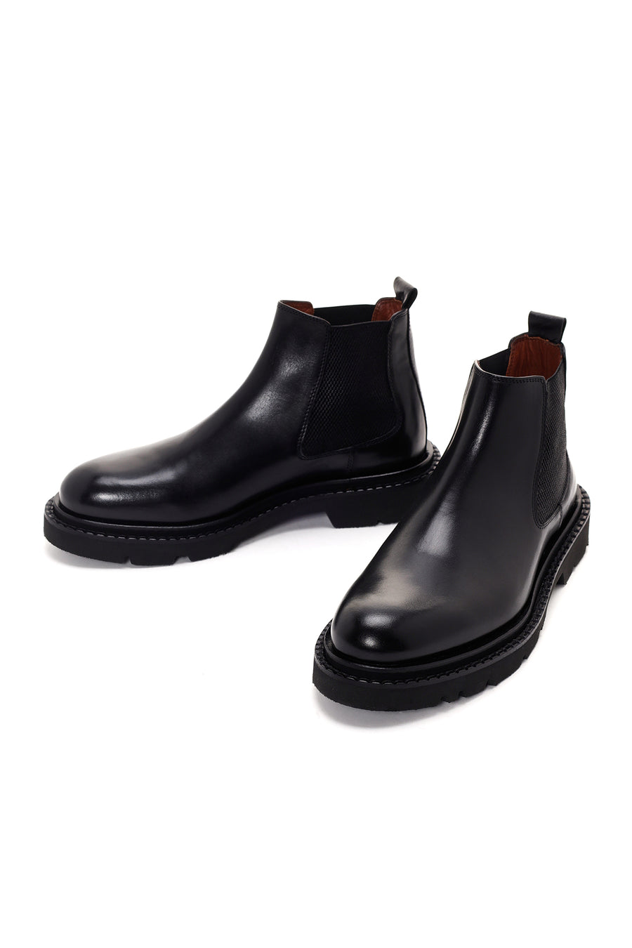 Men's Black Chelsea Leather Boots