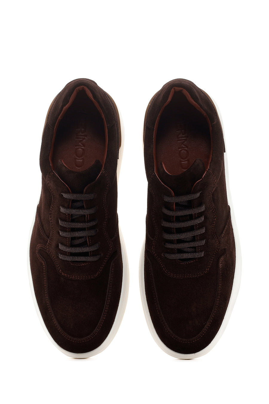 Erkek Kahverengi Kalın Tabanlı Süet Deri Sneaker