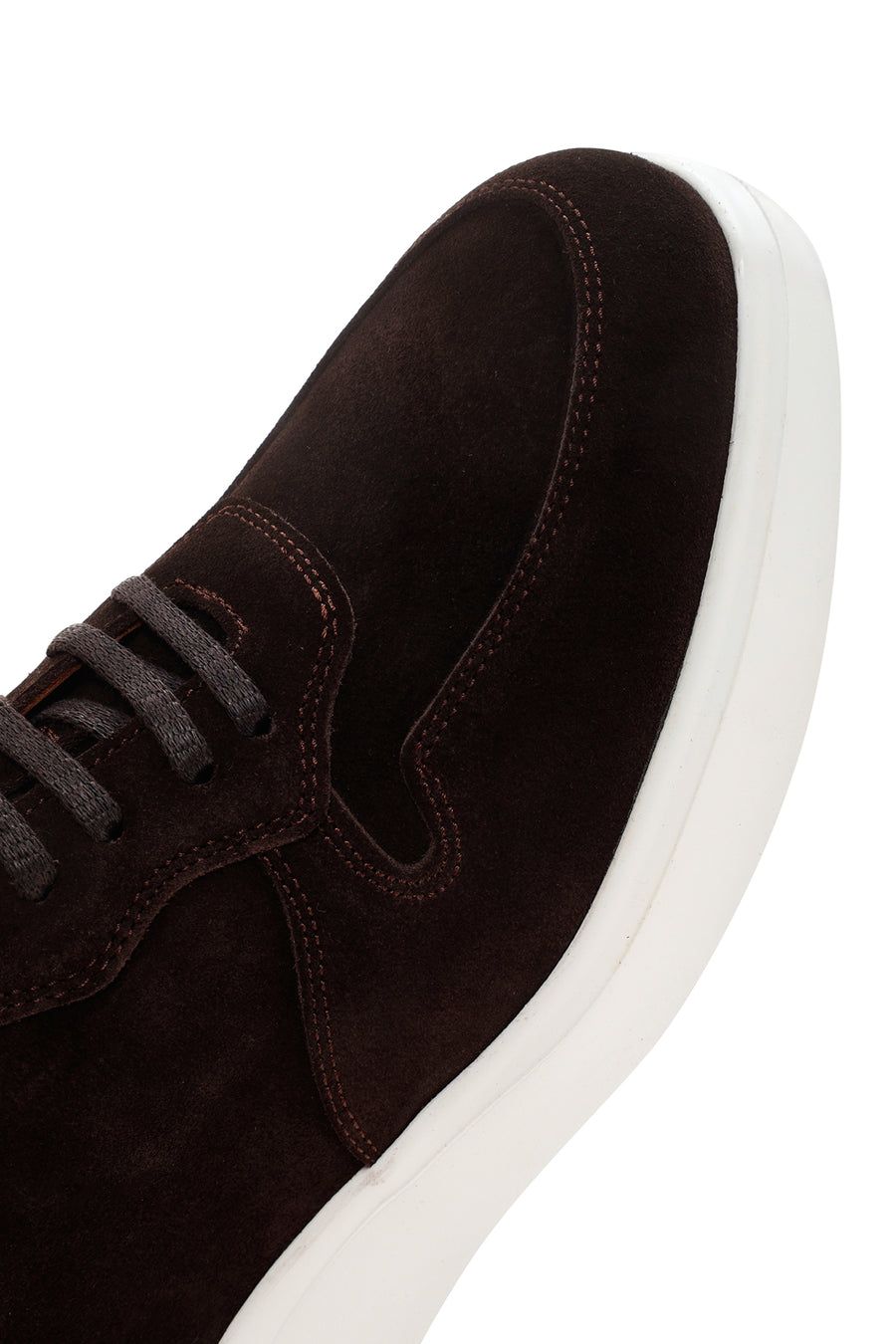 Erkek Kahverengi Kalın Tabanlı Süet Deri Sneaker