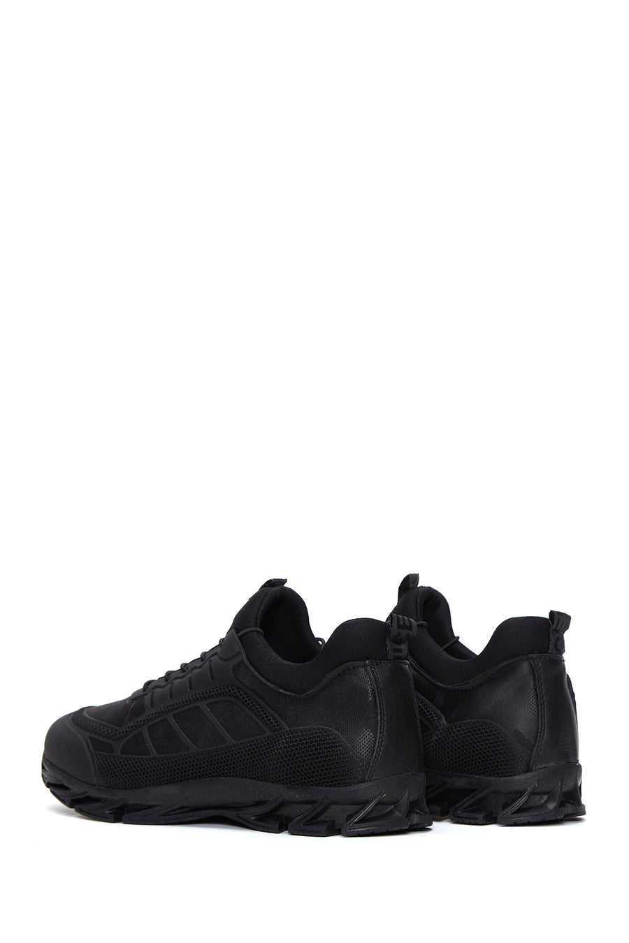 Erkek Siyah Deri Casual Sneaker