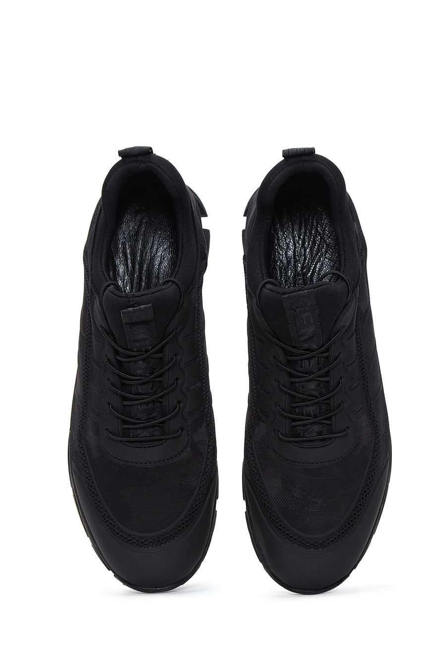 Erkek Siyah Deri Casual Sneaker