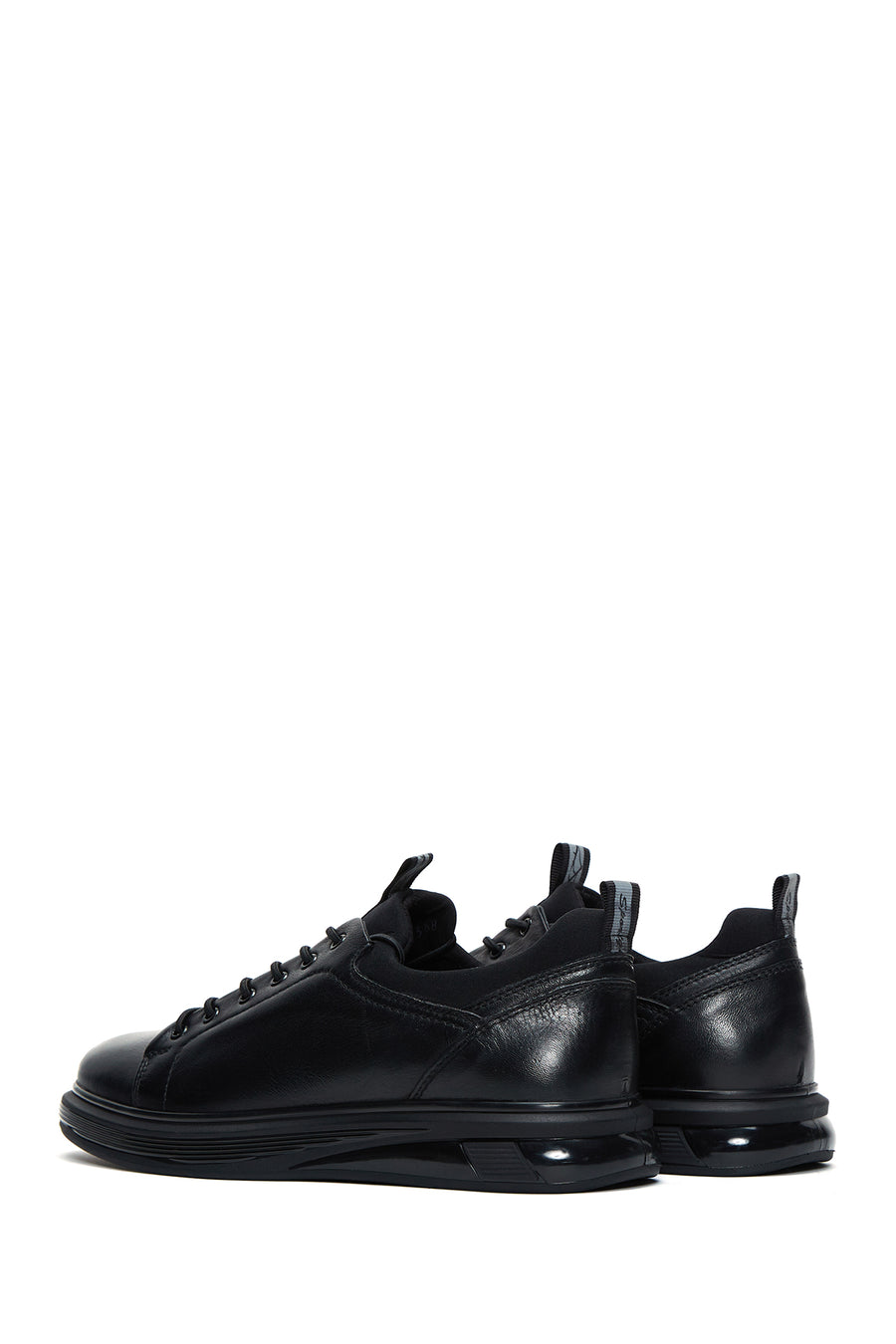 Erkek Siyah Deri Casual Sneaker