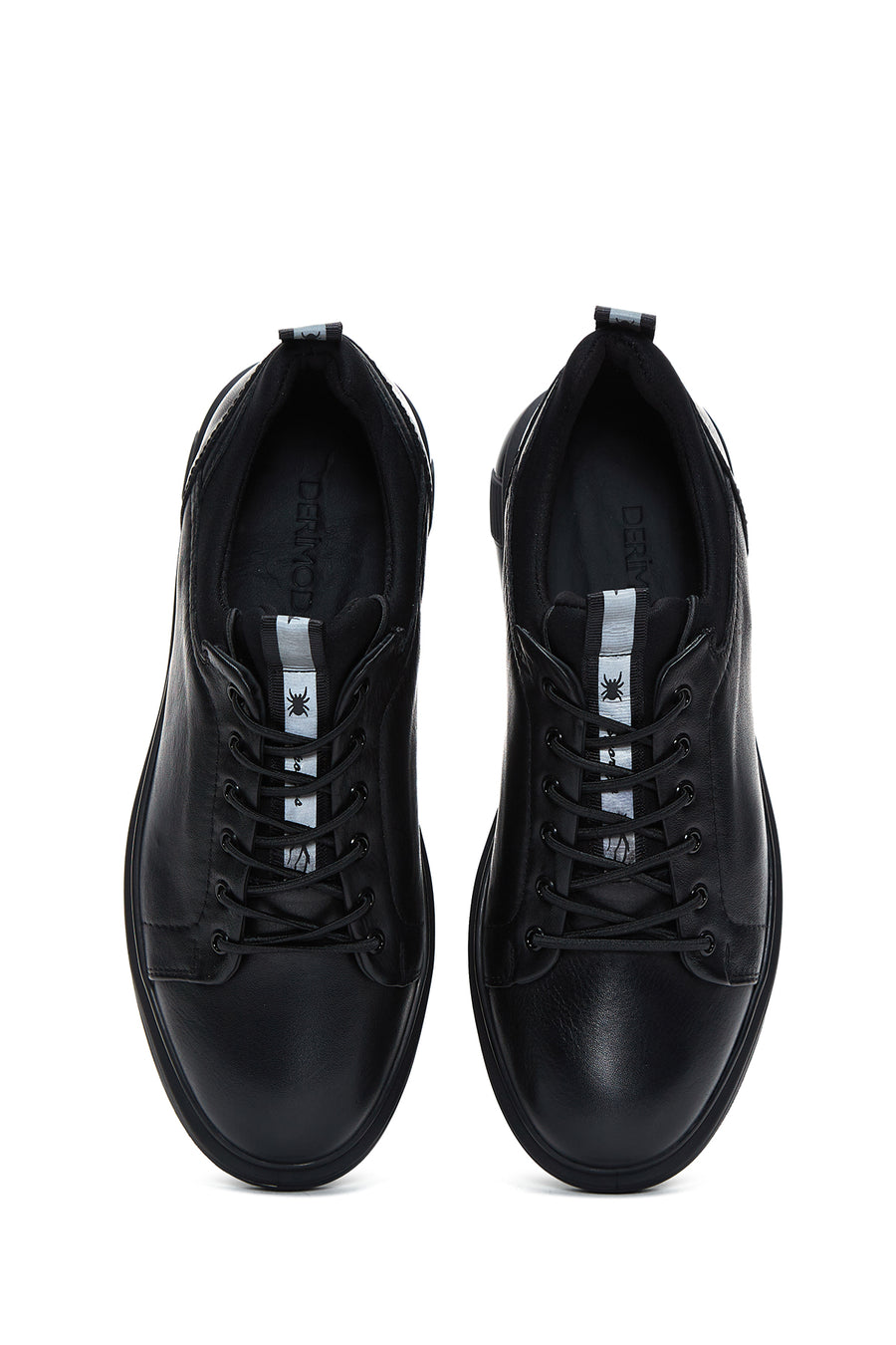 Erkek Siyah Deri Casual Sneaker