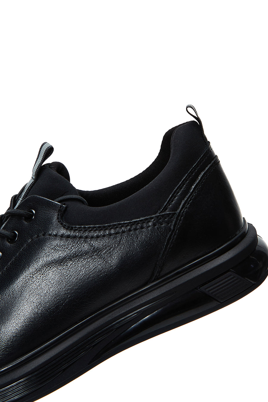 Erkek Siyah Deri Casual Sneaker