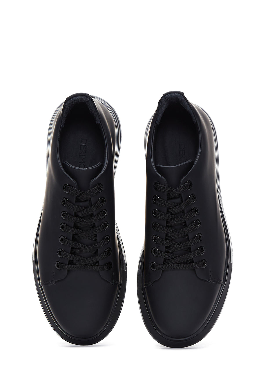 Erkek Siyah Deri Sneaker