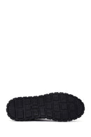 Men's Black Thick Sole Leather Cleat Sneaker Boots | Derimod