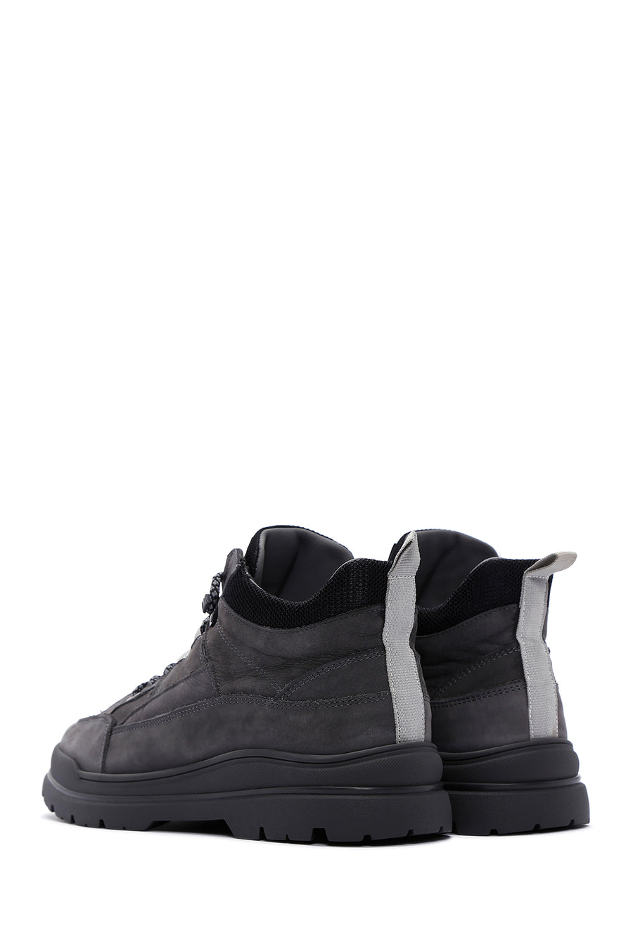 Men's Gray Nubuck Leather Casual Boots