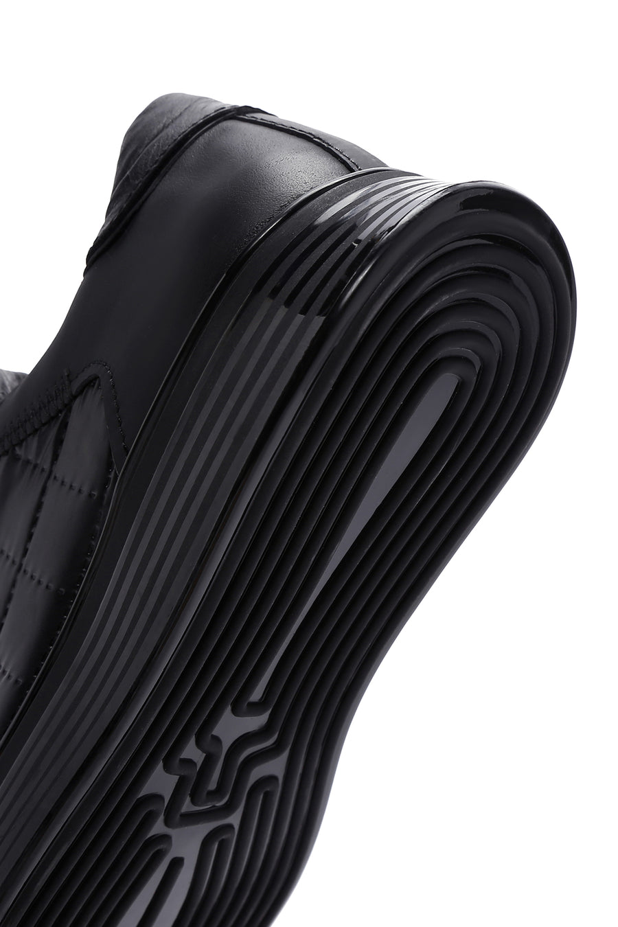 Men's Black Leather Detailed Sneaker