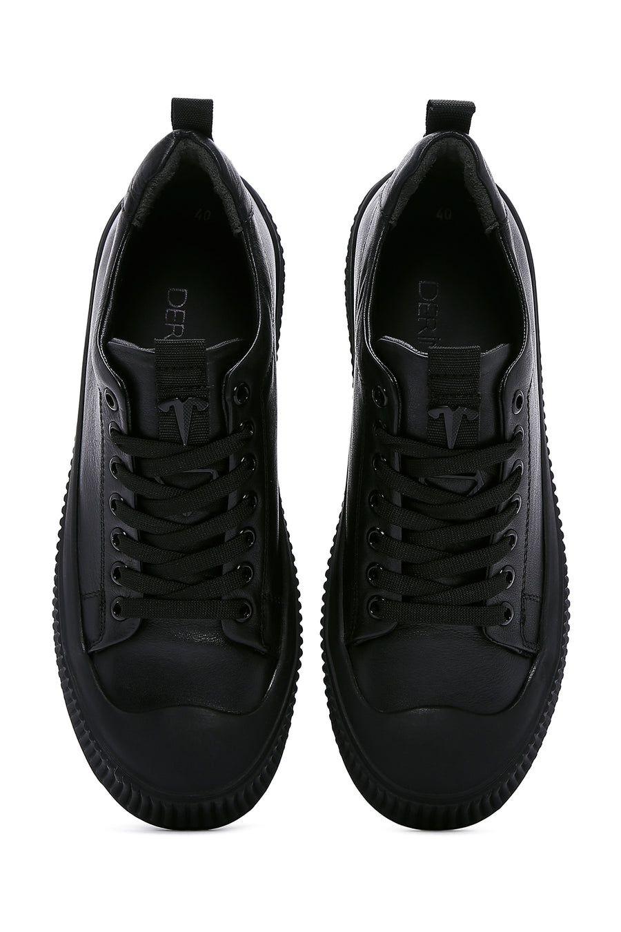 Erkek Siyah Deri Sneaker