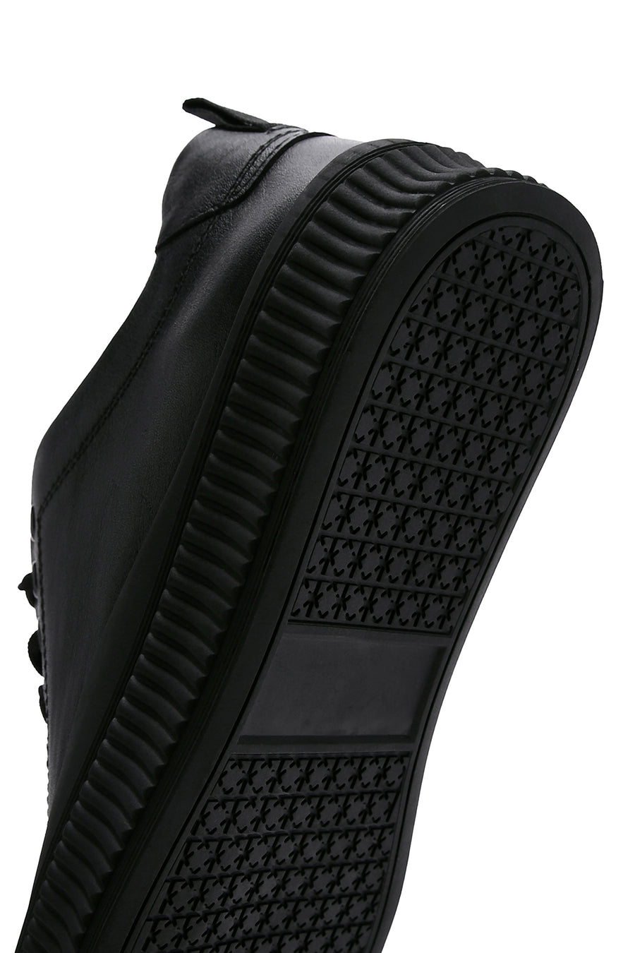 Erkek Siyah Deri Sneaker