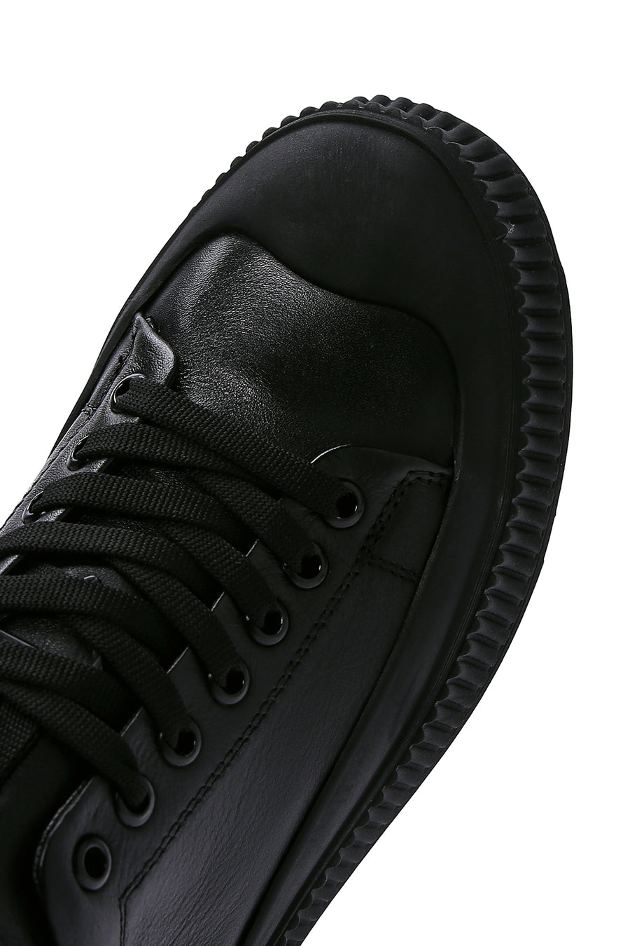 Erkek Siyah Deri Sneaker