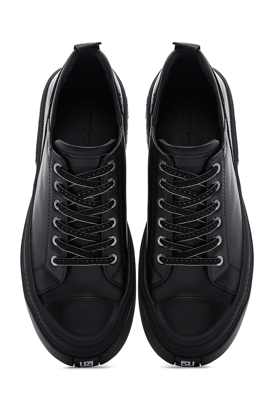 Erkek Siyah Deri Sneaker