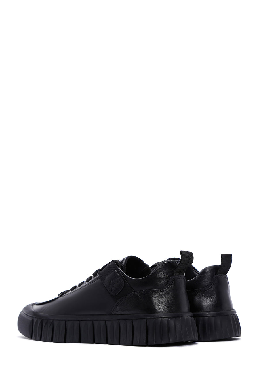 Erkek Siyah Deri Sneaker
