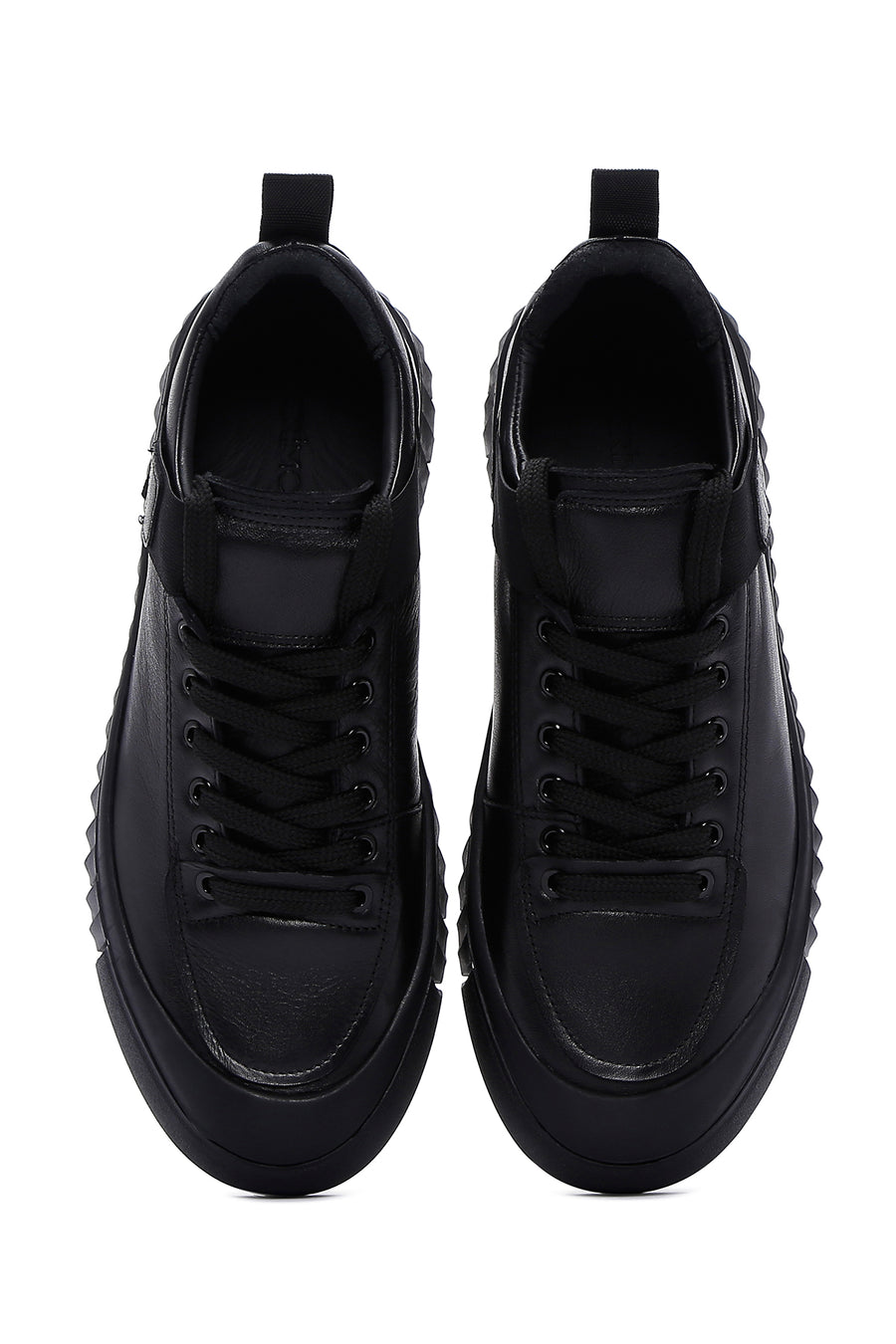 Erkek Siyah Deri Sneaker