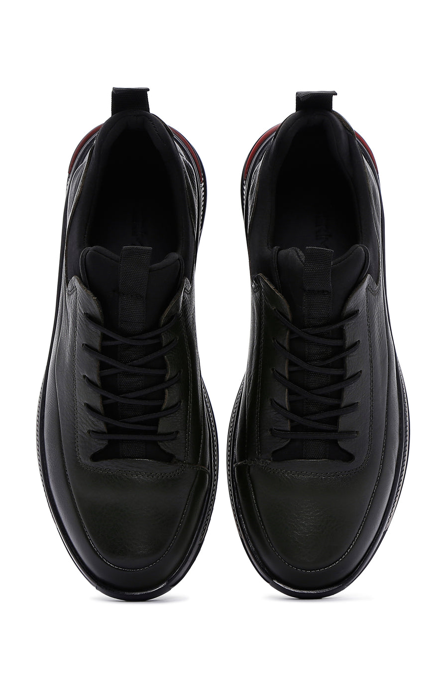 Erkek Haki Deri Sneaker