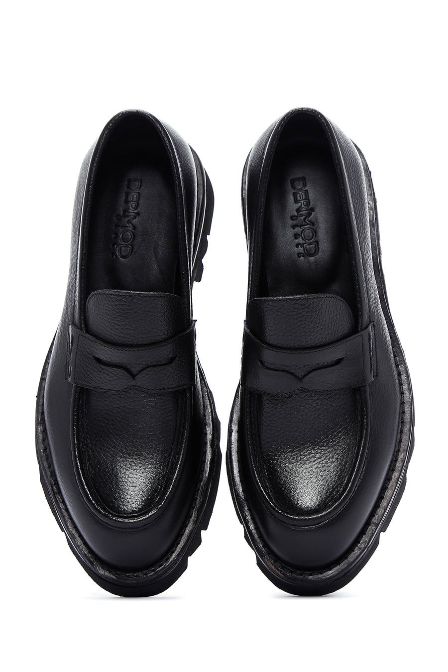 Erkek Siyah Deri Casual Loafer