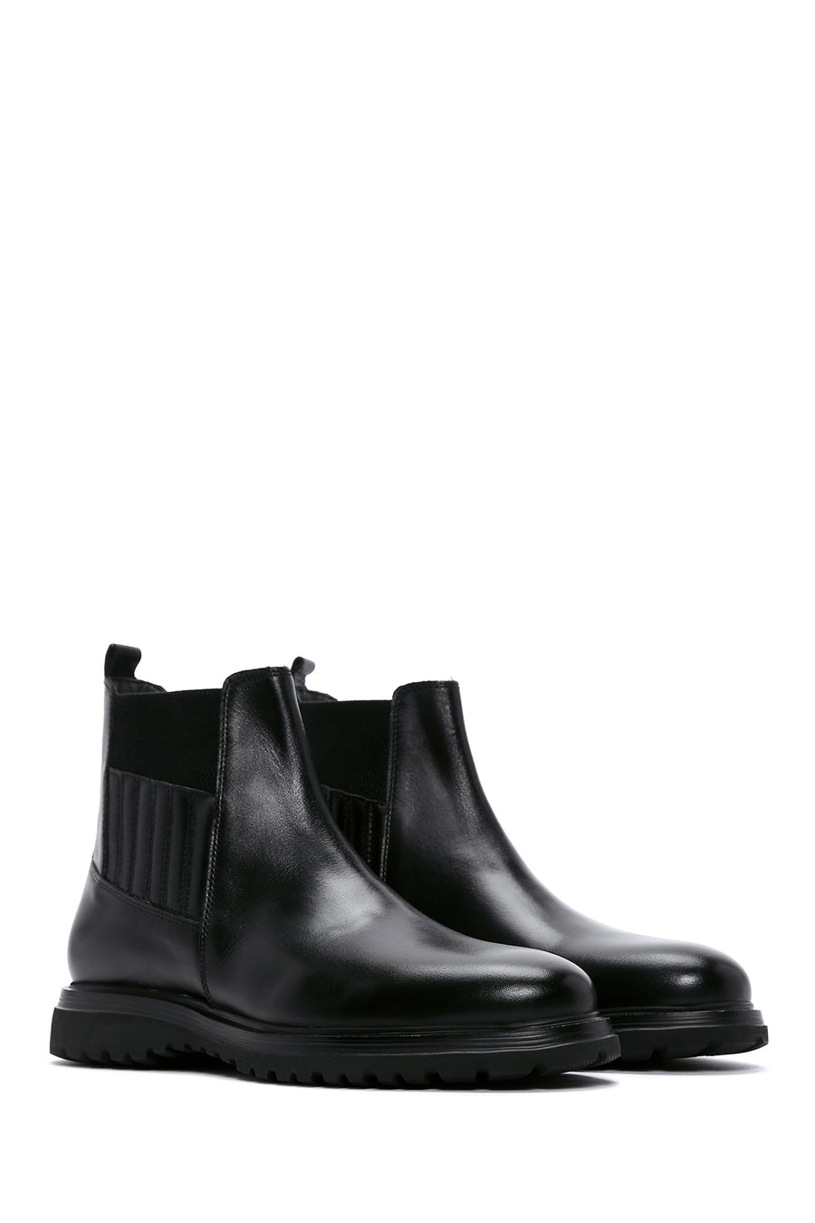 Men's Black Leather Chelsea Boots