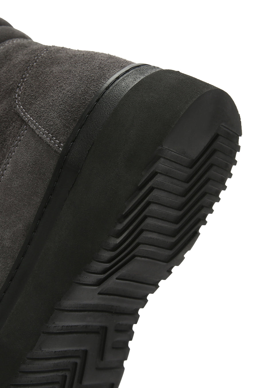 Men's Gray Thick Soled Laced Suede Leather Boots