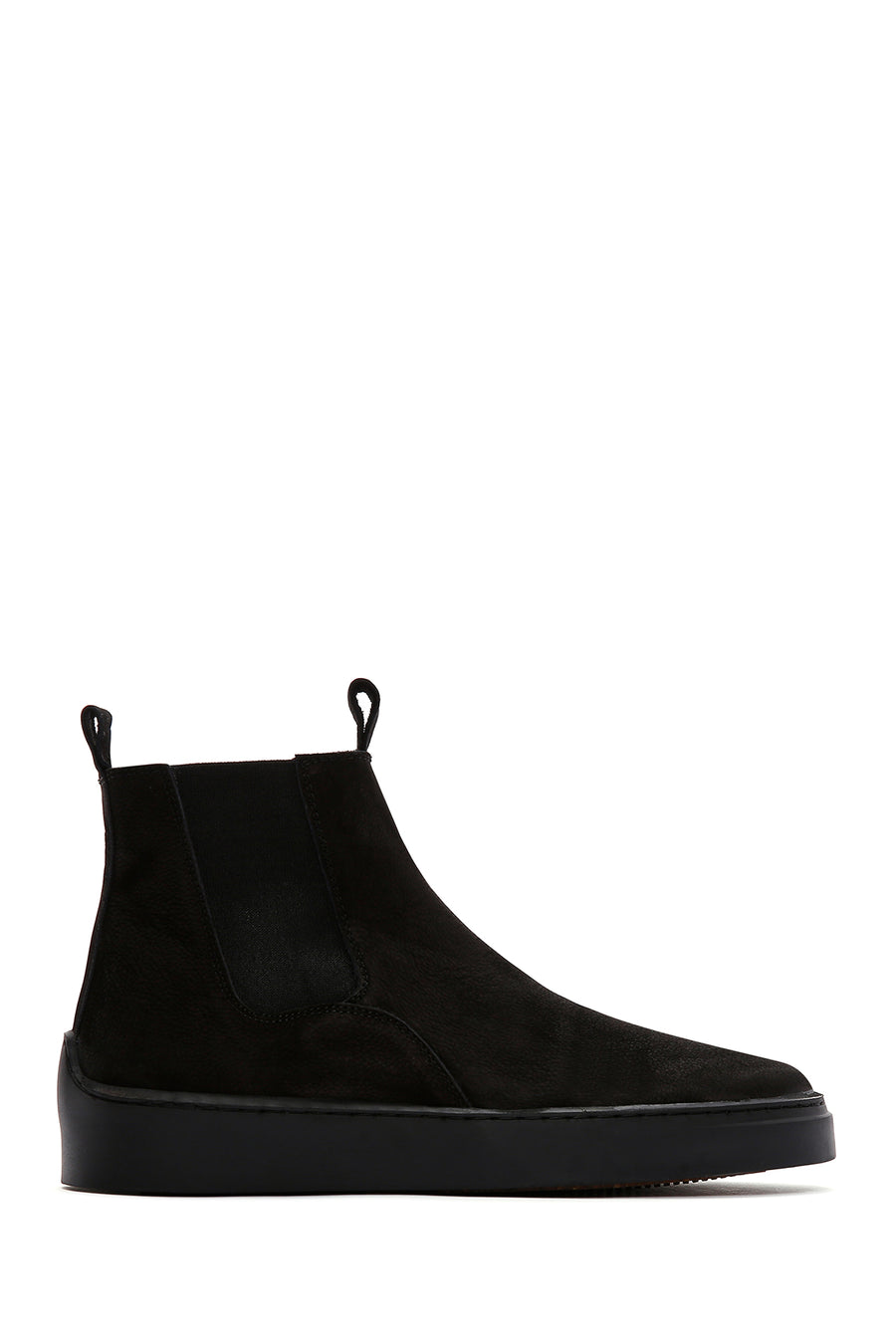 Men's Black Nubuck Leather Chelsea Ankle Boots 23WFD6390V3 | Derimod