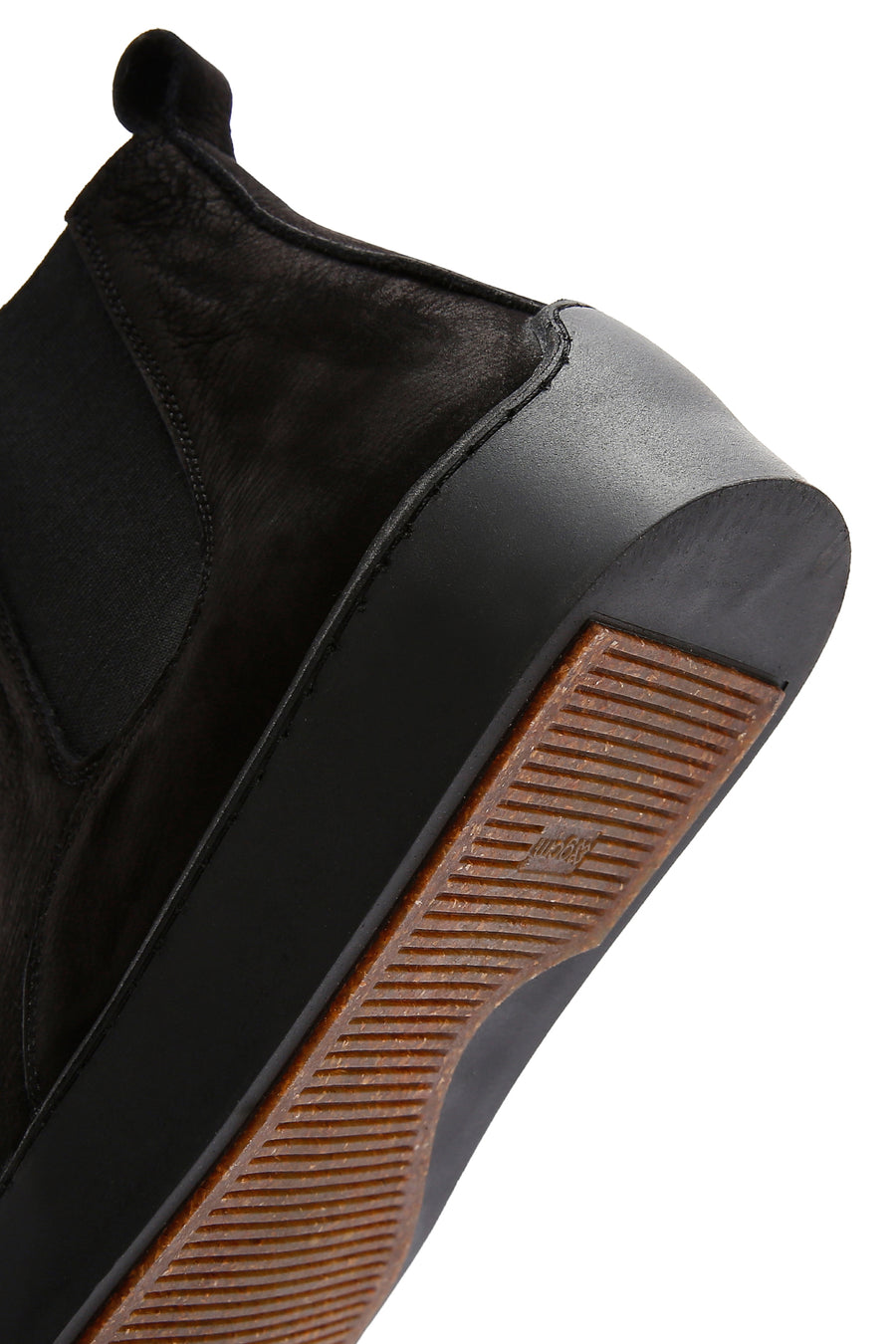 Men's Black Nubuck Leather Chelsea Ankle Boots