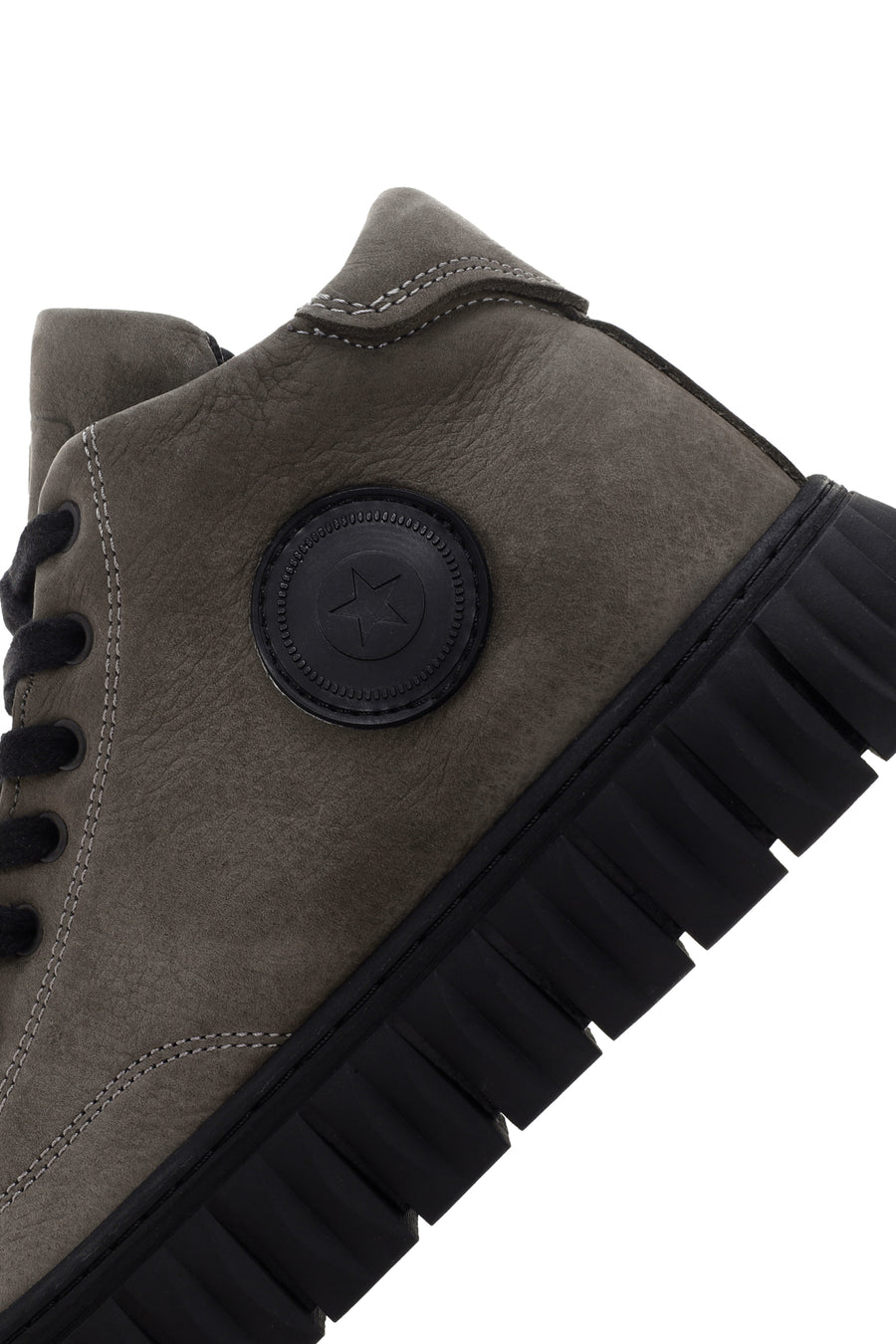 Men's Gray Zippered Casual Nubuck Leather Boots
