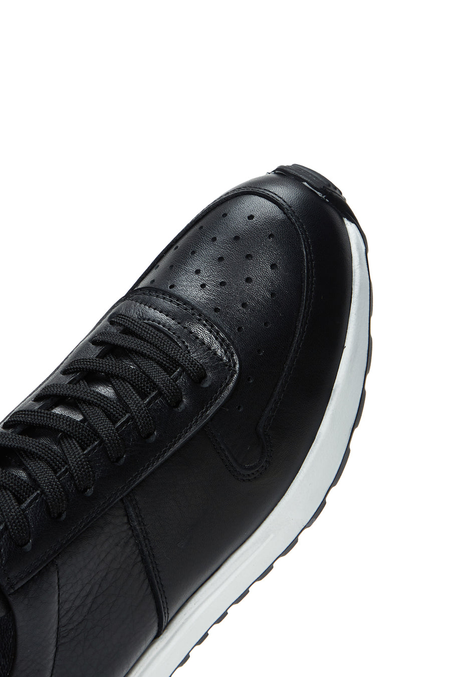 Erkek Siyah Deri Sneaker