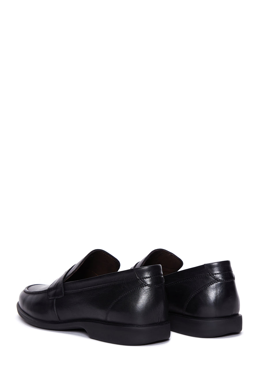 Men's Black Leather Casual Loafer