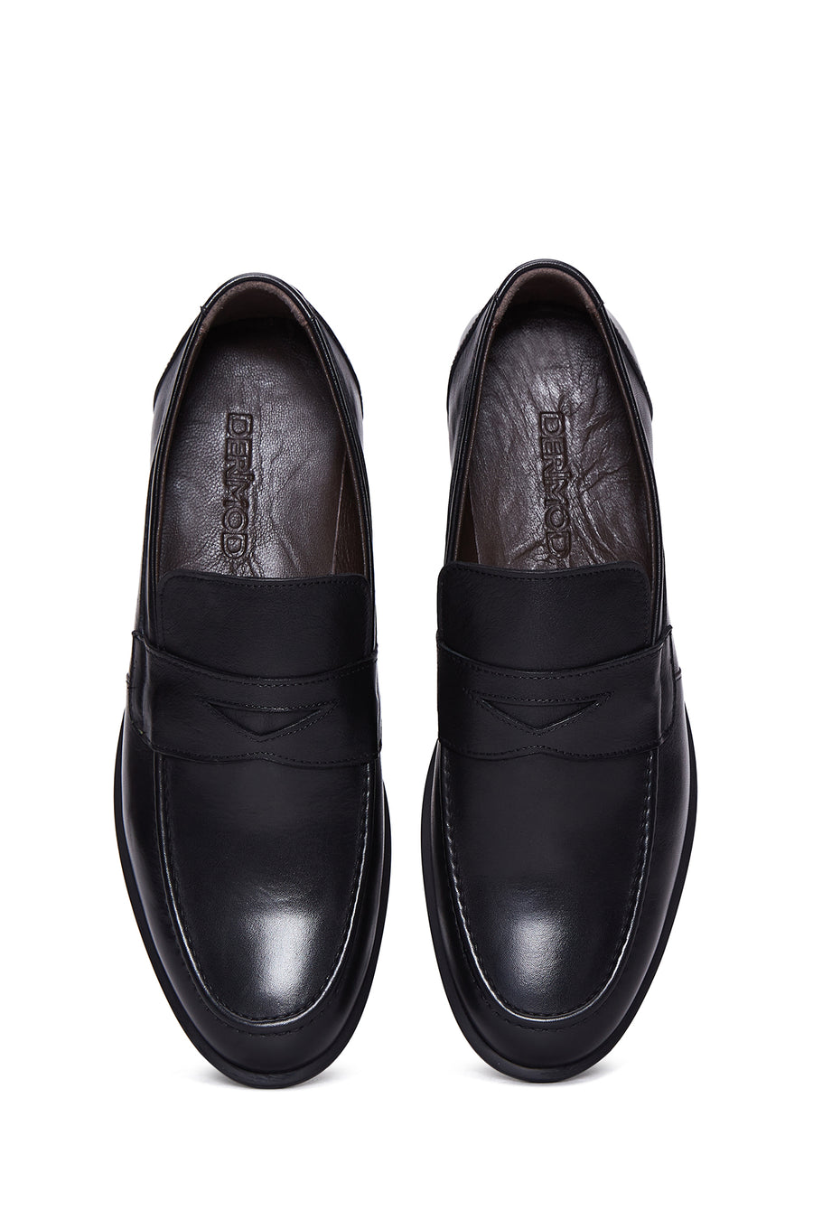 Men's Black Leather Casual Loafer