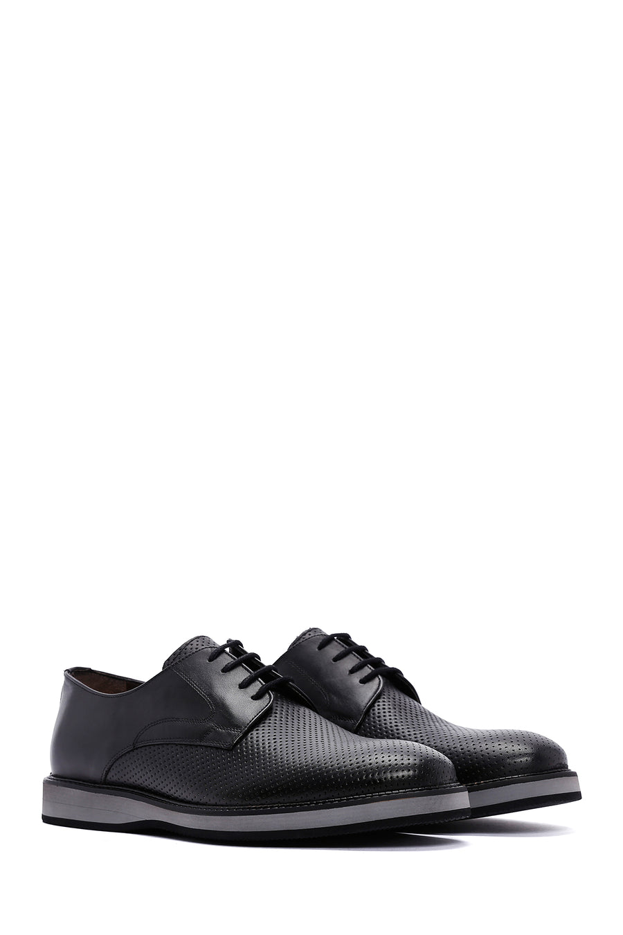 Men's Black Leather Casual Shoes