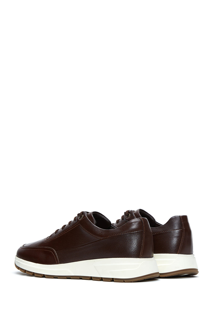 Erkek Kahverengi Deri Sneaker