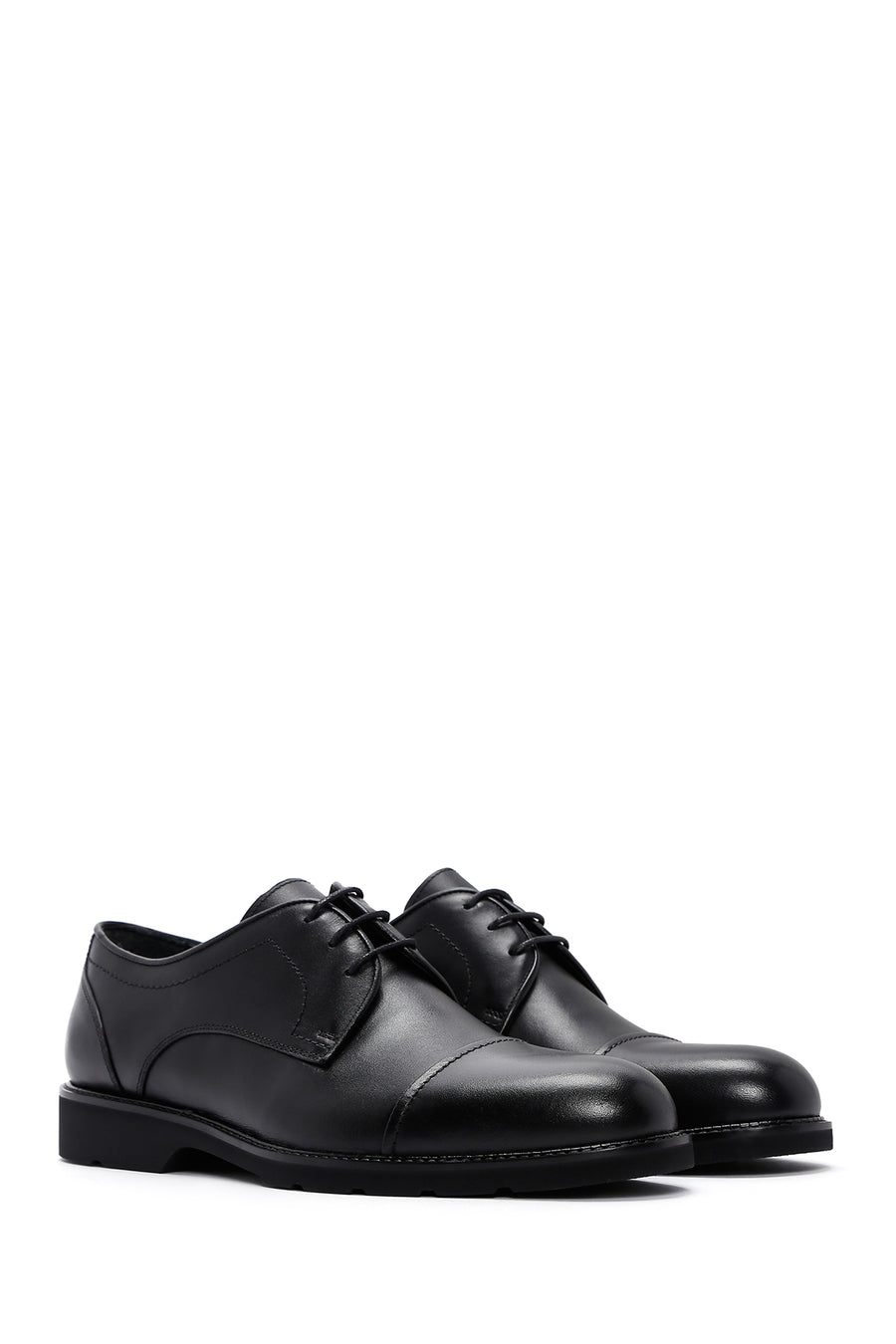 Men's Black Leather Casual Shoes