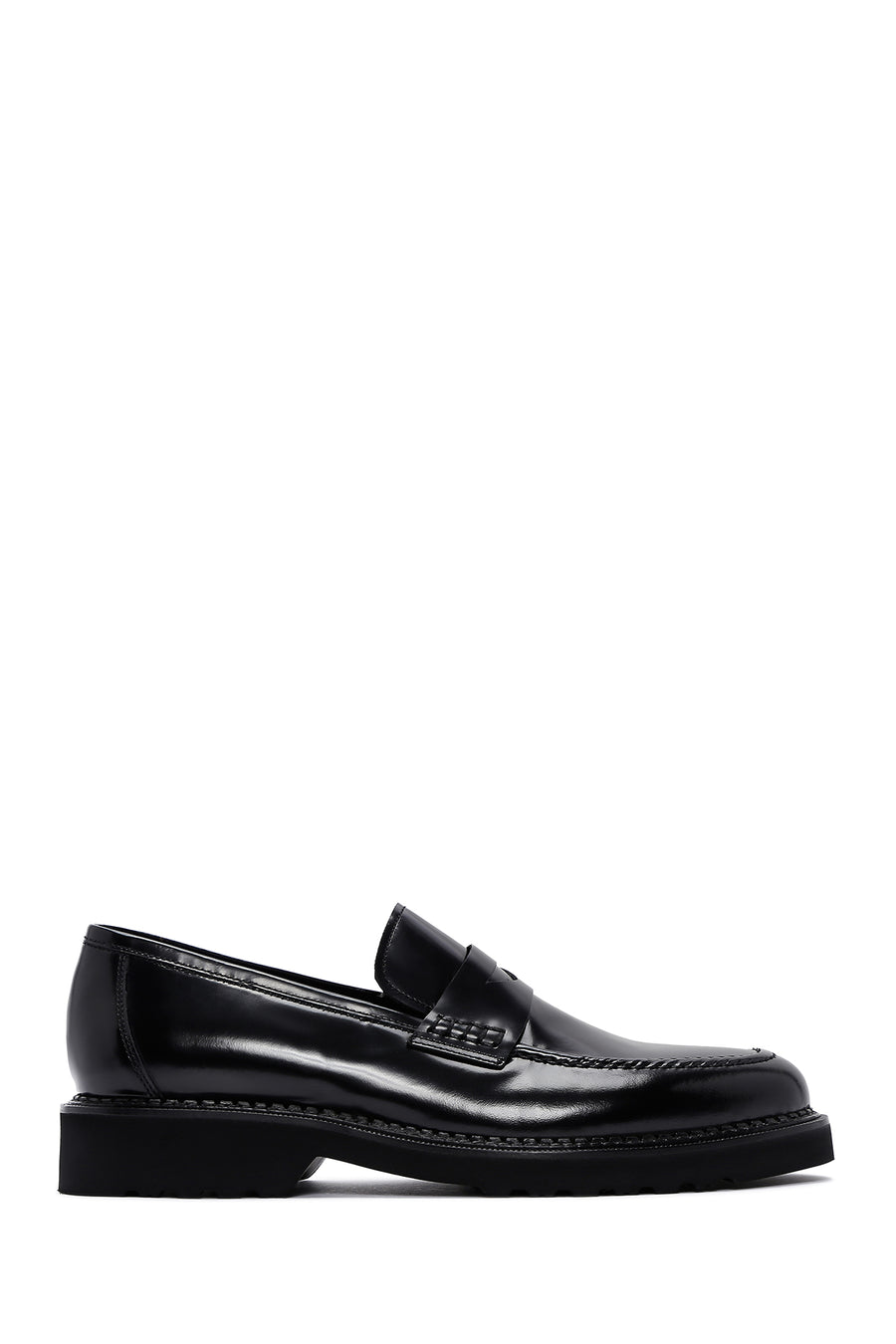 Men's Black Patent Leather Casual Loafer 23WFD684322 | Derimod