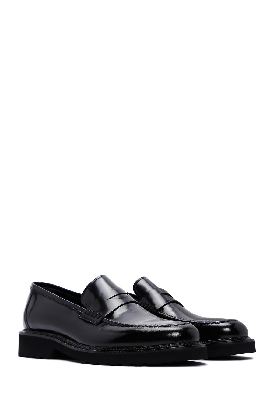 Men's Black Patent Leather Casual Loafer