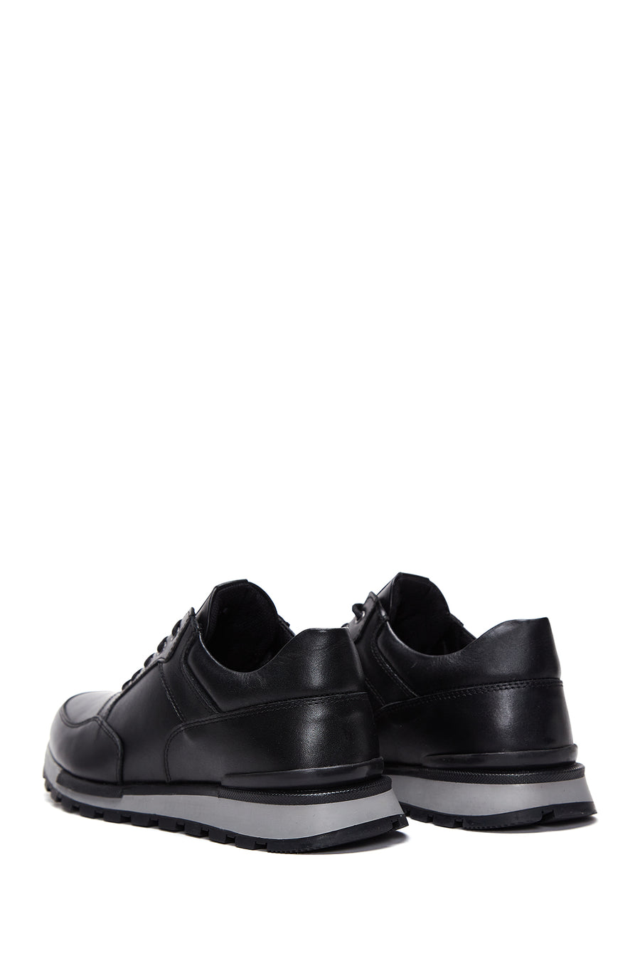 Erkek Siyah Deri Sneaker