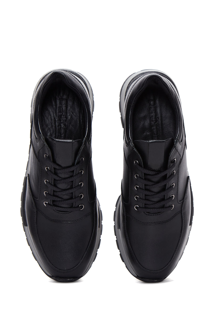 Erkek Siyah Deri Sneaker