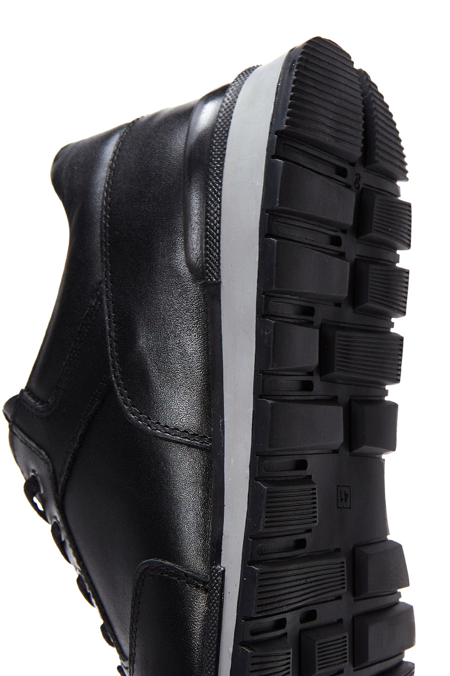 Erkek Siyah Deri Sneaker