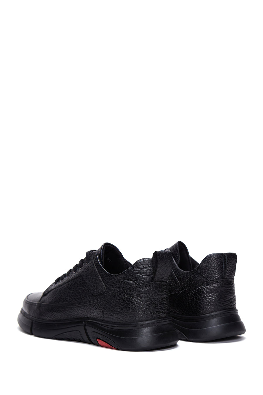 Men's Black Leather Casual Sneaker