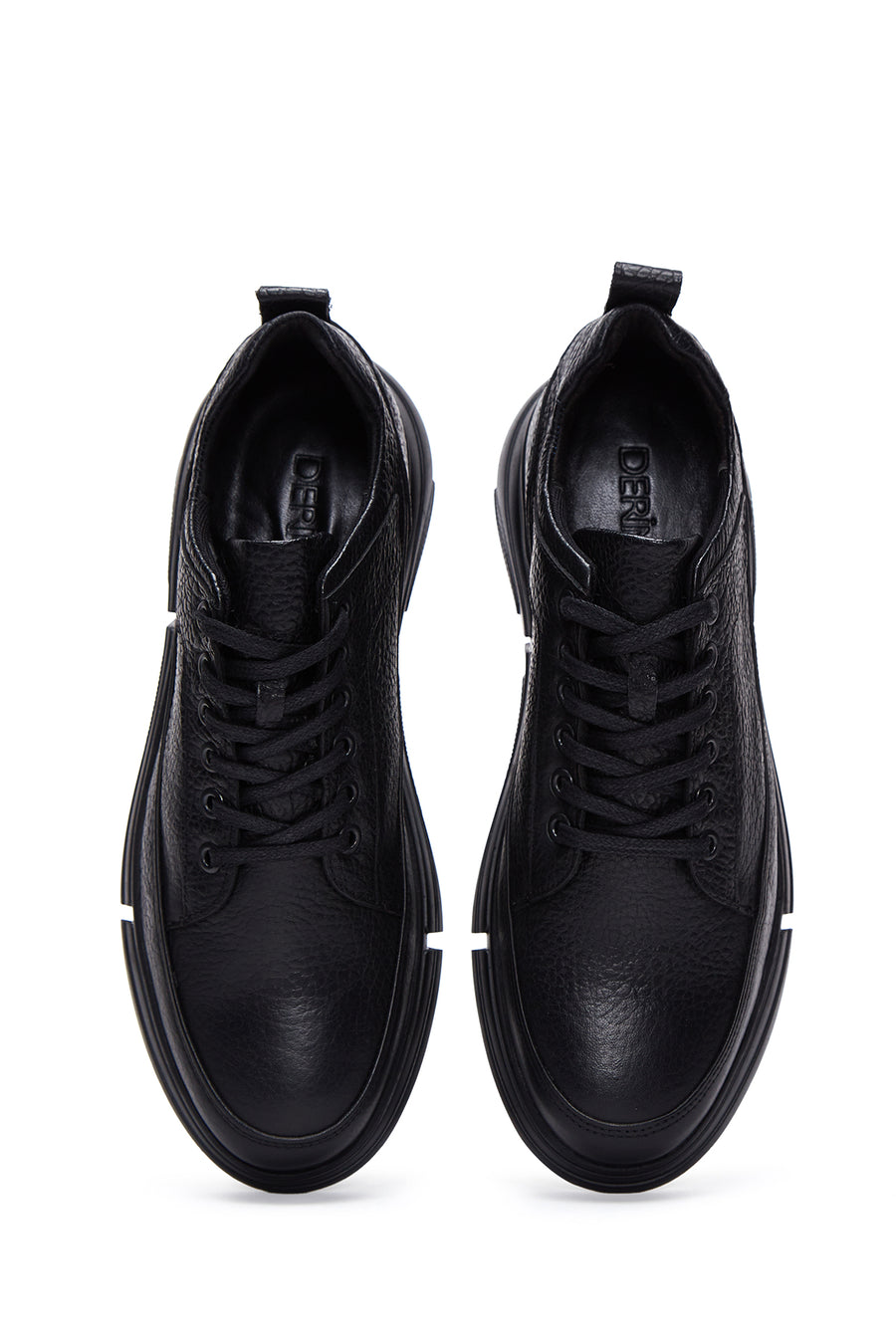 Men's Black Leather Casual Sneaker