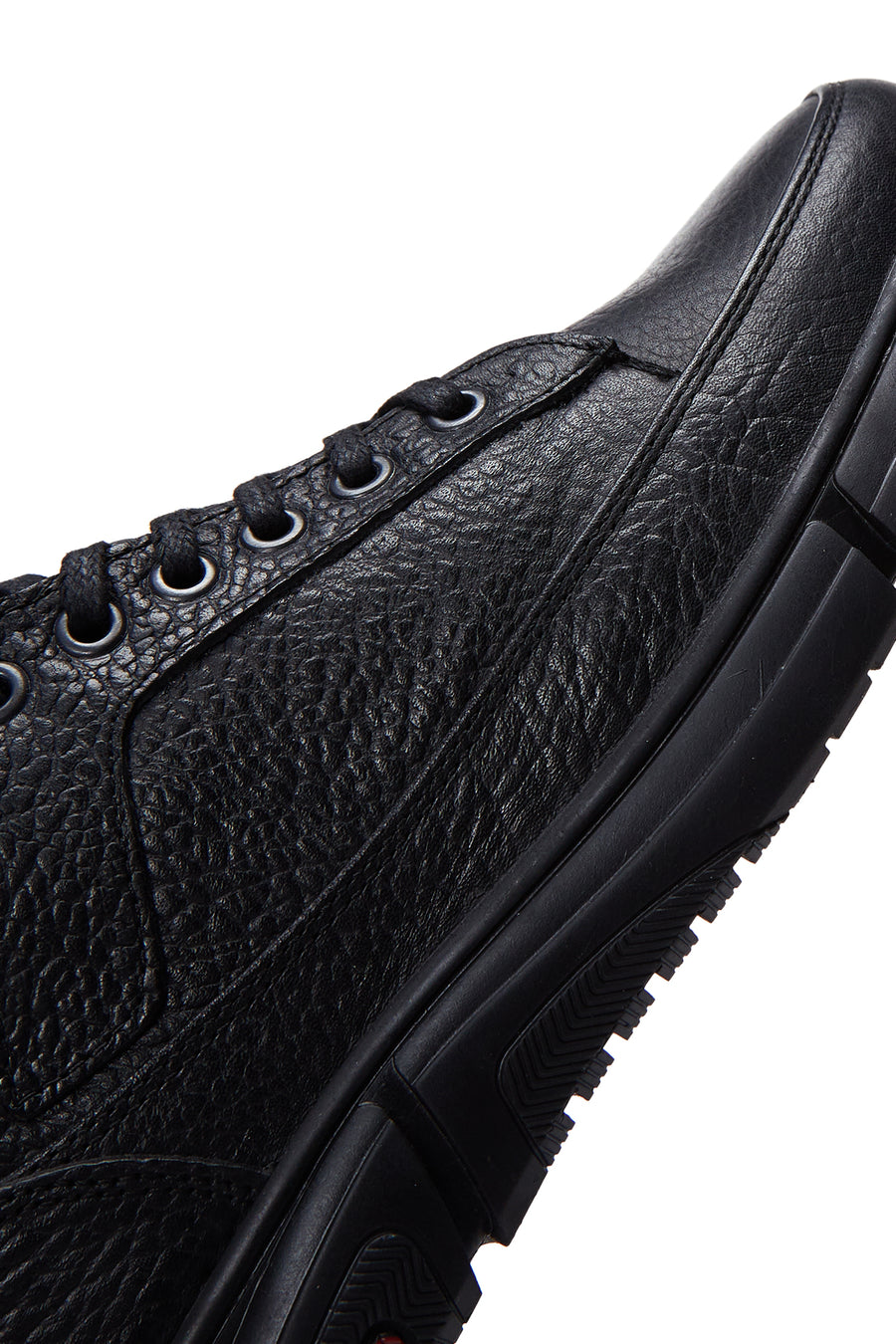 Men's Black Leather Casual Sneaker