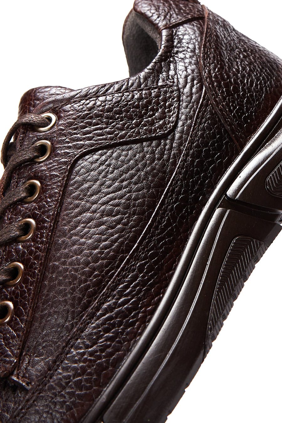 Erkek Kahverengi Deri Casual Sneaker
