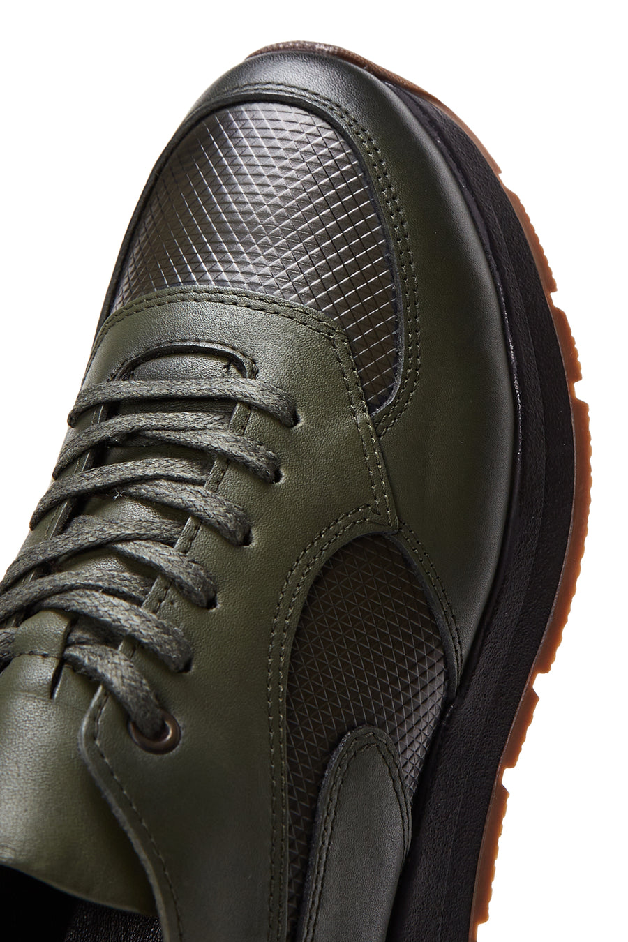 Men's Green Leather Sneaker